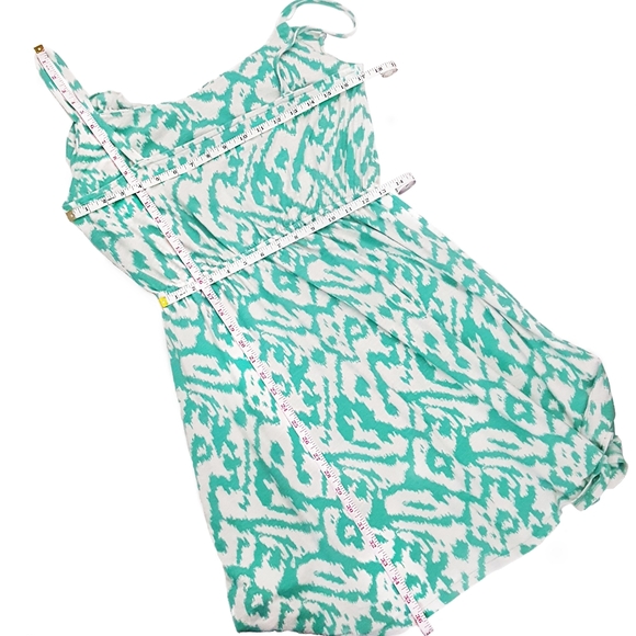 ANN TAYLOR LOFT Cotton Modal Ruffle Print Dress - Picture 3 of 6